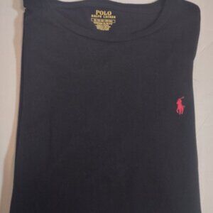 Polo by Ralph Lauren Tee Shirt Men's XL Black Cotton Short Sleeve Logo Crew Neck